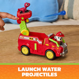 PAW Patrol : The Dino Movie, camion dei pompieri Marshall Dino Rescue con lanciamissili rotante a 360 con 2 action figure, giocattoli per bambine e bambini dai 3 anni in su