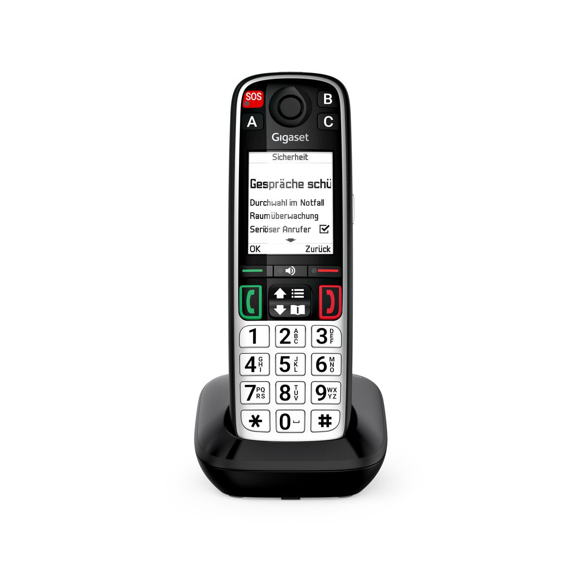 Gigaset EASY 500 Telefono analogico/DECT Identificatore di chiamata Nero, Argento