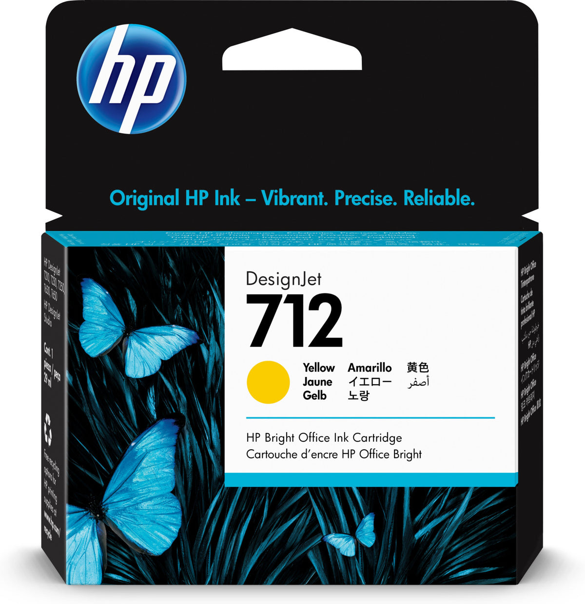 HP 712 29 ml Yellow DesignJet Ink Cartridge Cartuccia d'Inchiostro 1 pz Resa Standard