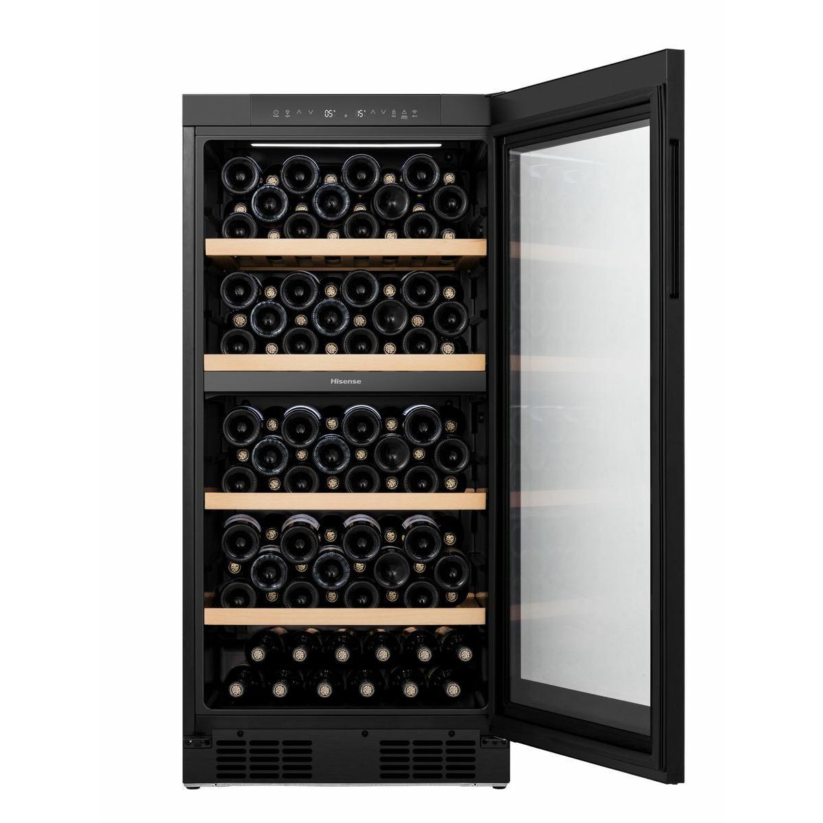 Hisense RW3N230GELF cantina vino Cantinetta vino con compressore Libera installazione Nero 108 bottiglia/bottiglie