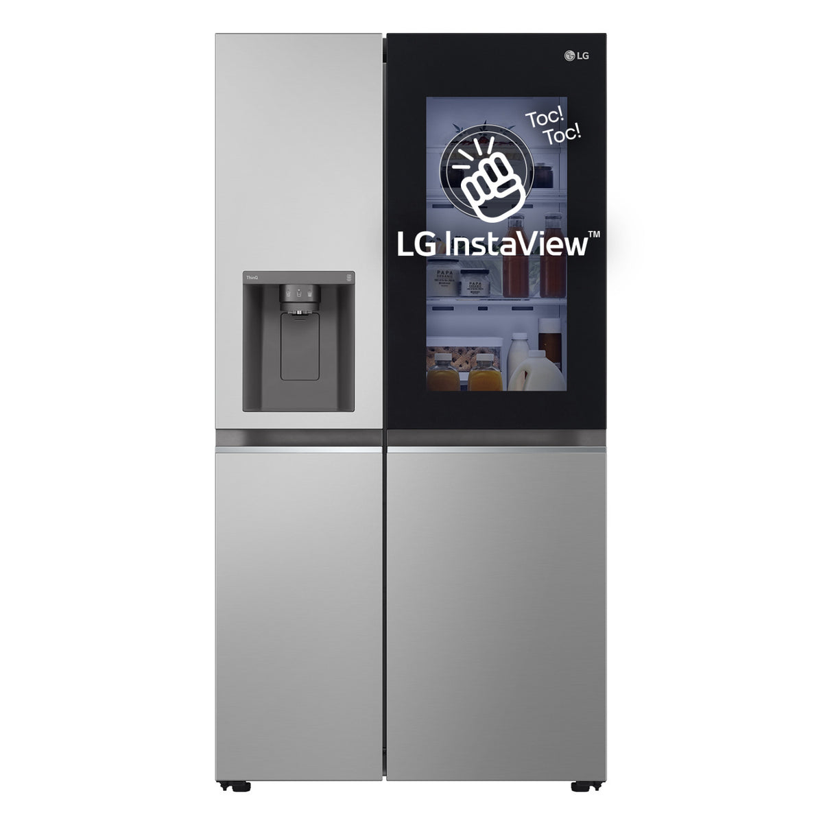 LG InstaView GSGV80PYLD Frigorifero Side-by-Side , Classe D, 635L, Wi-Fi, Con allaccio