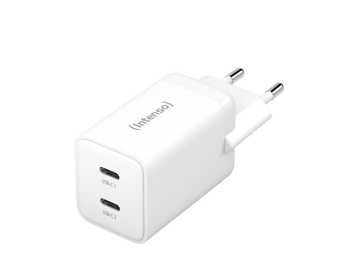 Intenso Power Adapter 2XUSB-C GAN/7804012 Universale AC Ricarica Rapida Bianco
