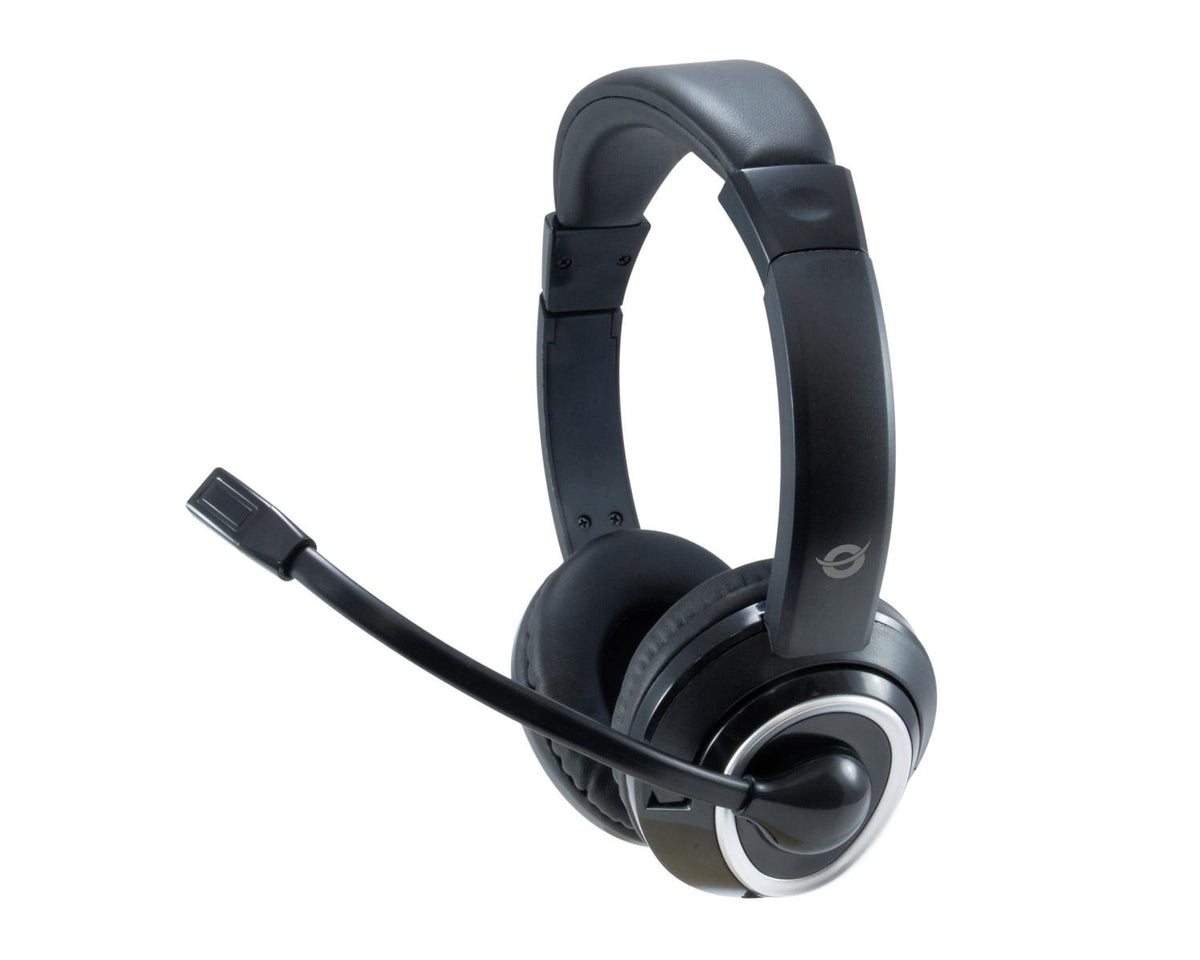 Conceptronic POLONA Cuffie Cablato a Padiglione Musica e Chiamate USB tipo A Nero