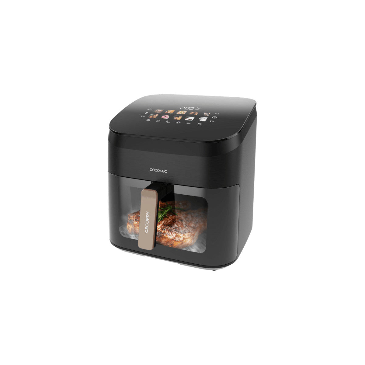 Cecotec Cecofry Grill Smokin' 8500 Singolo 8,5 L 2200 W Friggitrice ad aria calda Nero, Marrone