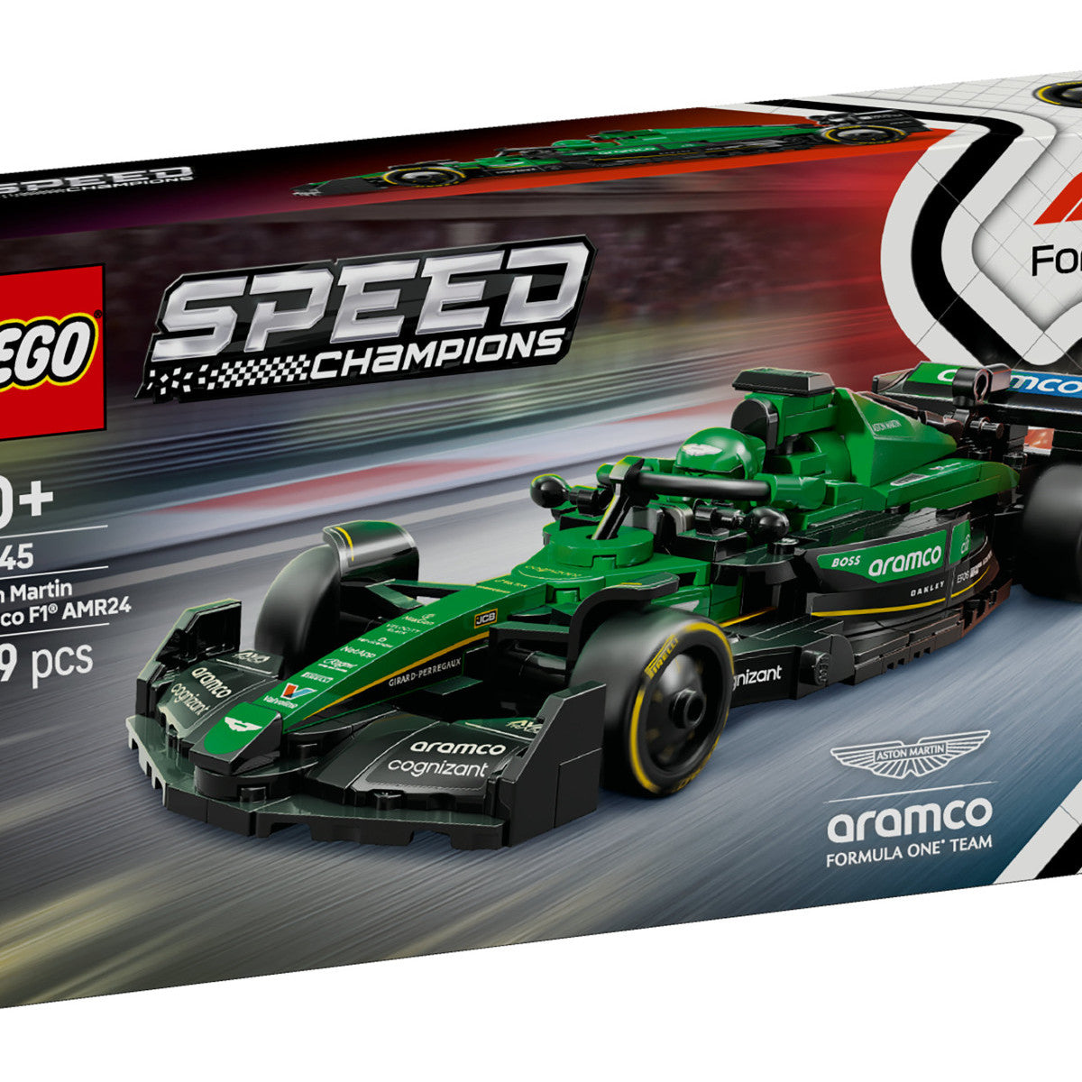 LEGO Speed Champions Aston Martin Aramco F1 AMR24 Auto da Corsa 269 Pezzi 10