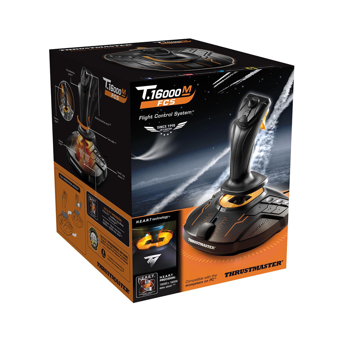 Thrustmaster T-16000M FC S USB Joystick Analogico Digitale PC Nero Arancione