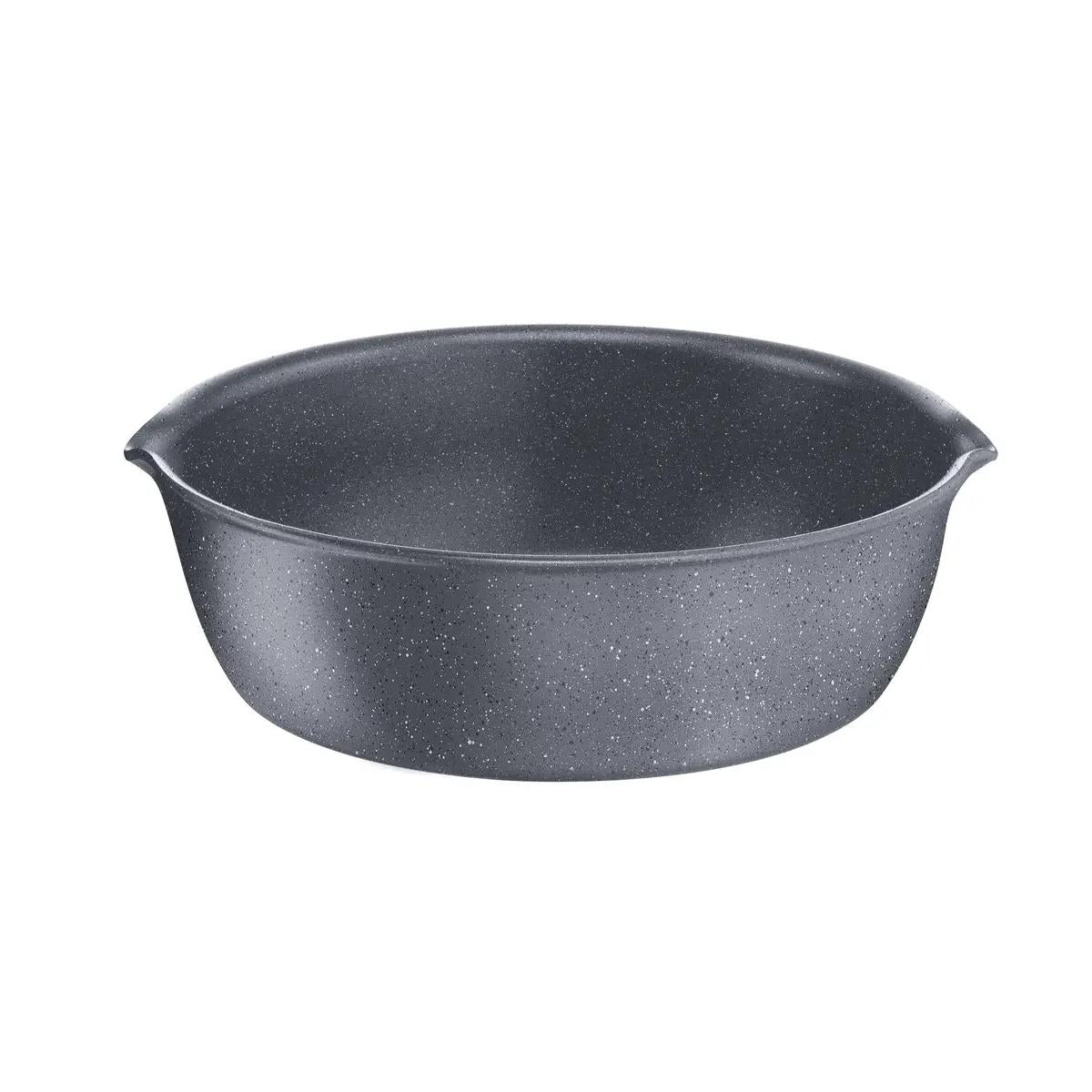 Lagostina Ingenio Mineralis Green Padella Multiuso Ø 26 cm, Padella in Alluminio 100 Riciclato, per Gas, Forno e Induzione, con Indicatore di Cottura, Utilizzabile con Manico Amovibile