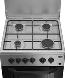 Beko Cucina A Gas 4 Bruciatori Forno Elett.54lt 50x50 Silver CSS42014FS
