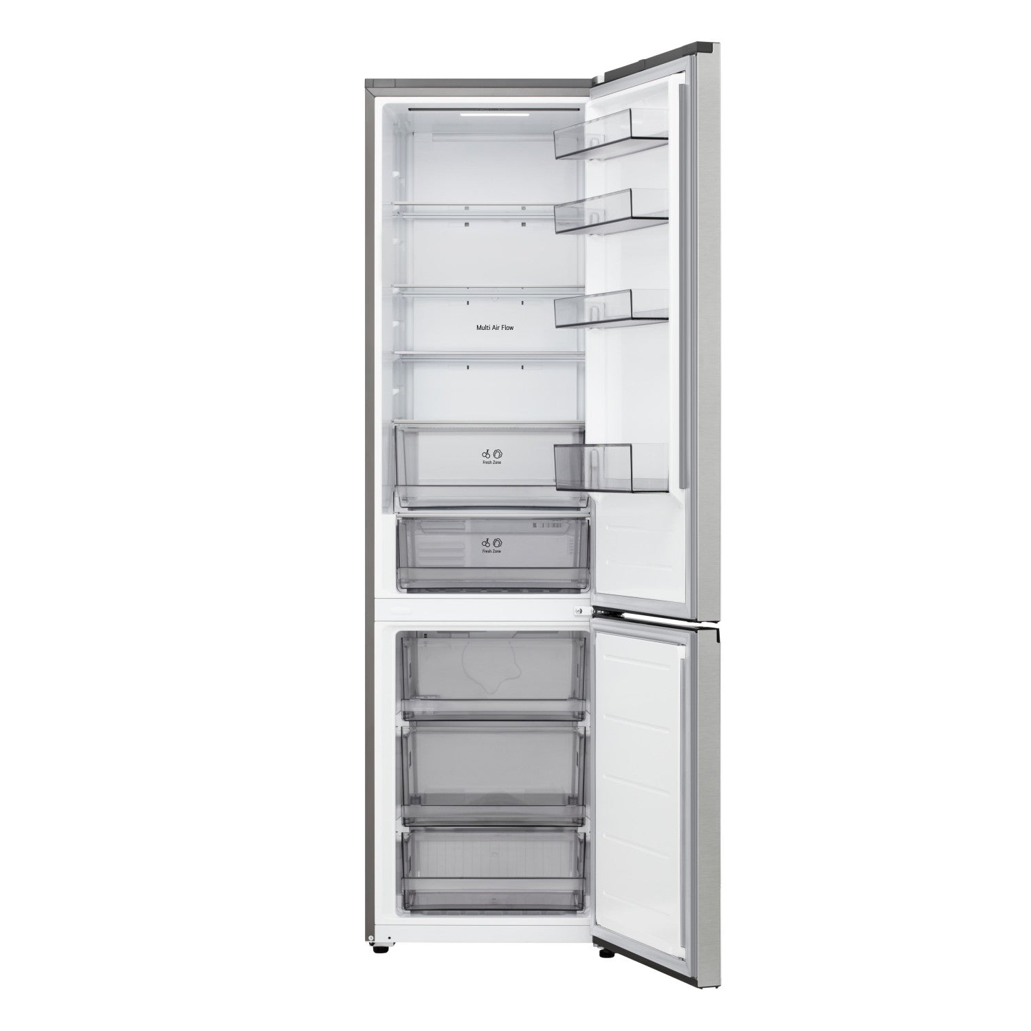 LG GBBSJ20EPY Frigorifero combinato Fit Max 60cm, Classe E, 375L, AI Inverter, Prime Silver