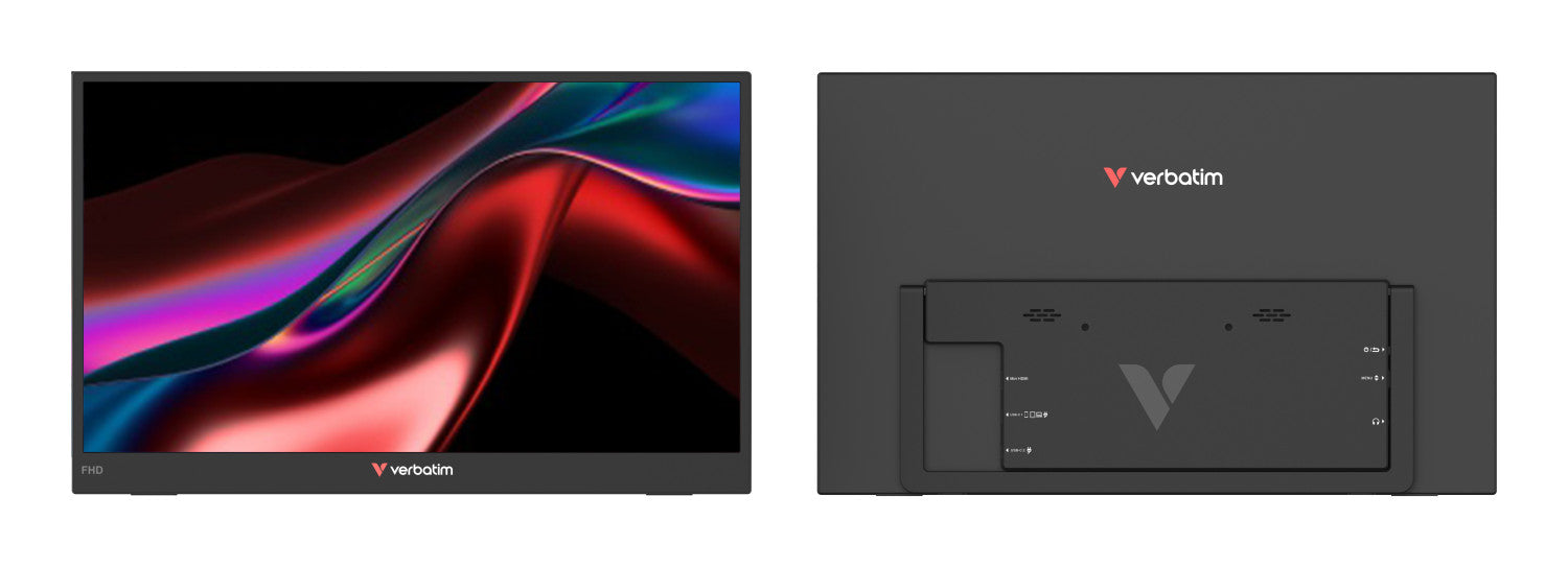 Verbatim Portable 15.6" FHD Dual Monitor Essentials Monitor portatile Nero 39,6 cm (15.6") LCD 1920 x 1080 Pixel