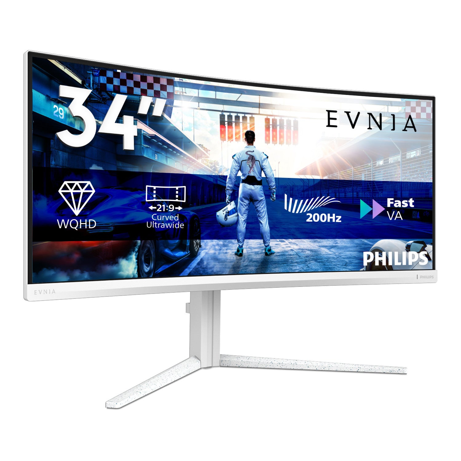 Philips 34M2C5601QA/00 Monitor PC 86,4 cm (34") 3440 x 1440 Pixel Bianco
