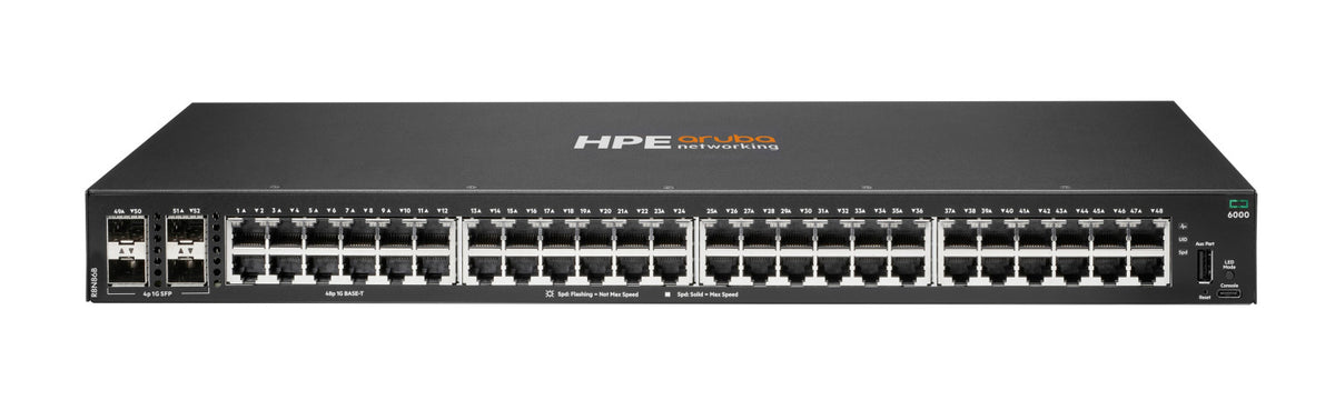 HPE Aruba Networking CX 6000 48p 10M/100M/1G 4p SFP 1G Switch