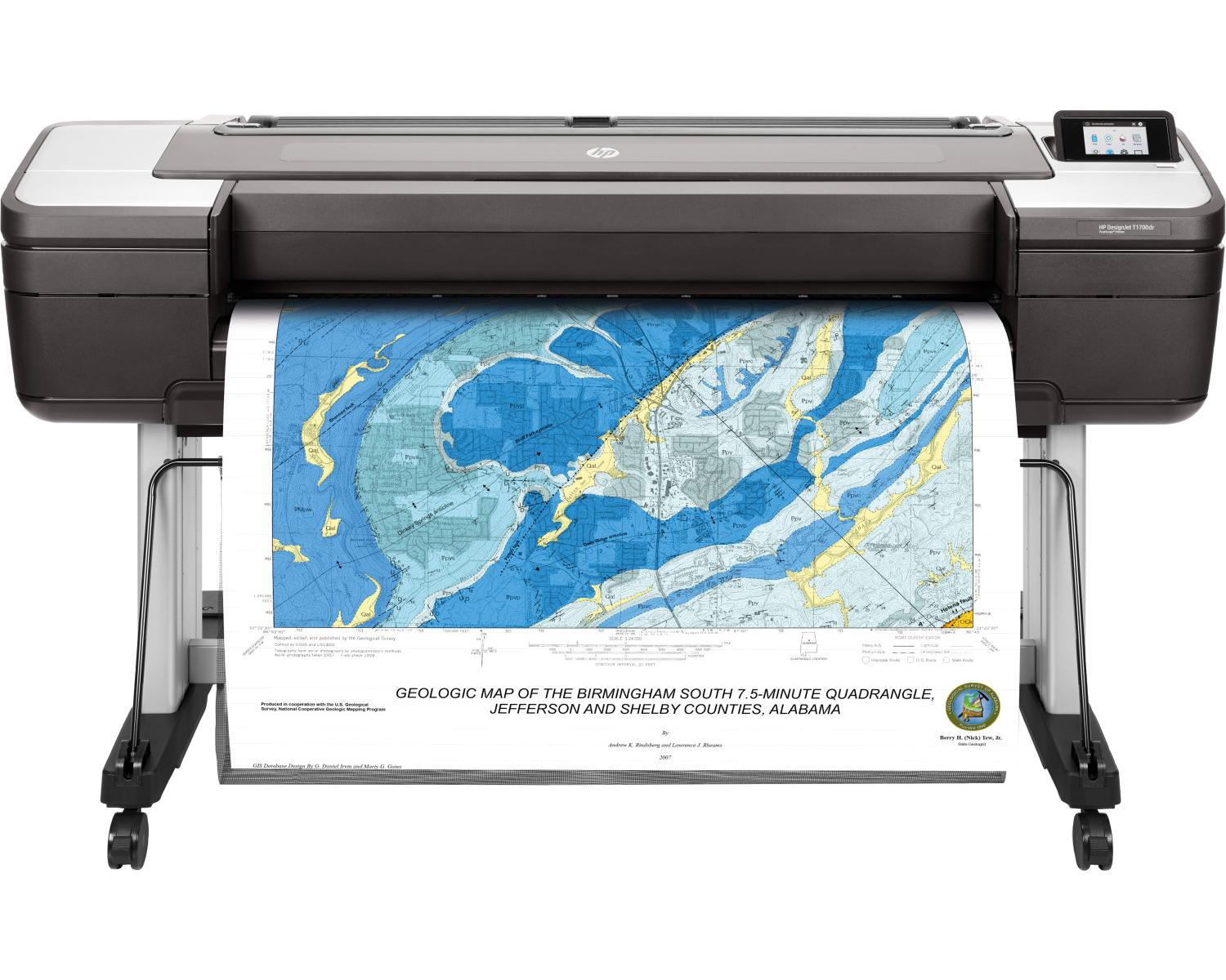 HP 1VD88A Designjet T1700dr 44 Stampante Grandi Formati Getto d'Inchiostro a Colori 2400x1200 DPI 1118x1676 mm Nero