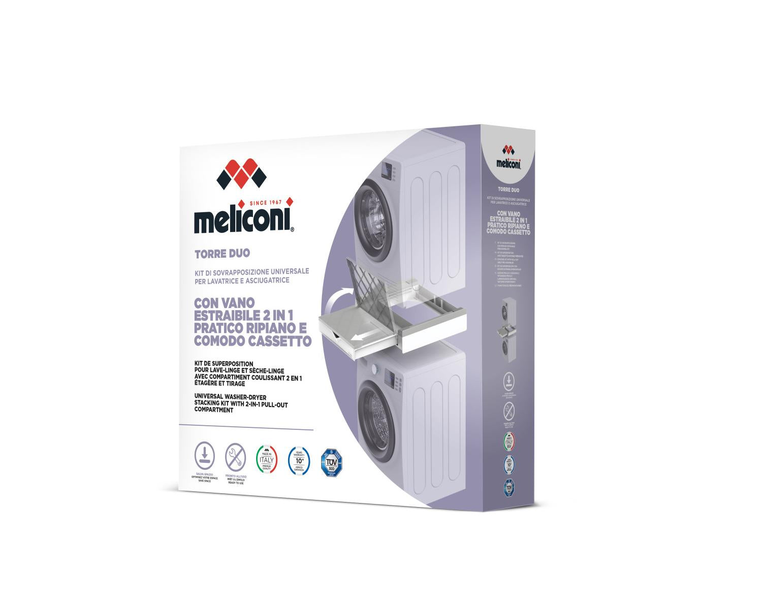 Meliconi Torre Duo accessorio e componente per lavatrice Kit di sovrapposizione 1 pz