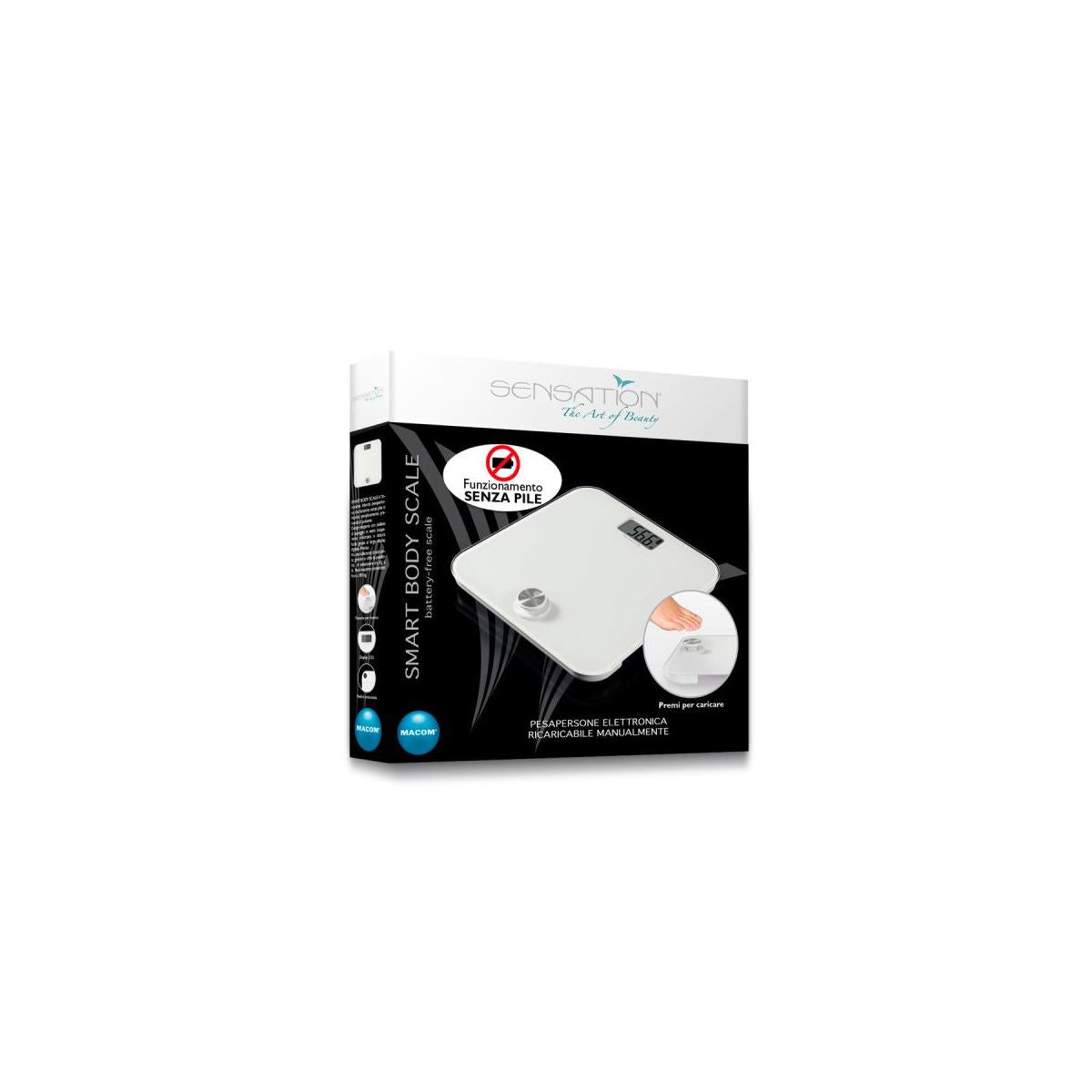 Pesapersone Macom 869 SMART BODY SCALE Elettronica Quadrato Bianco