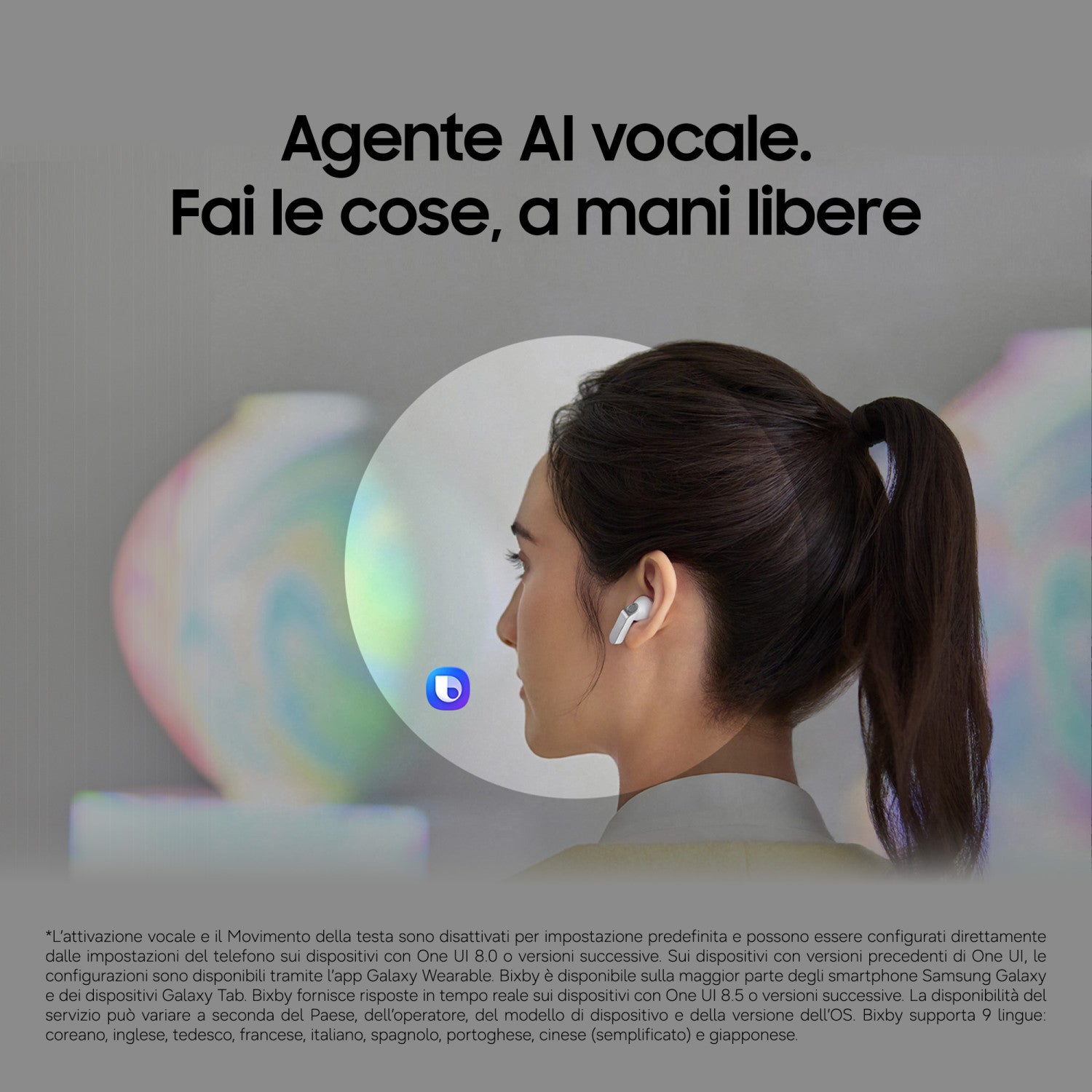 Samsung Galaxy Buds4 Pro, White, Corpo in metallo, Altoparlante a 2 vie e doppio amplificatore, Chiamate cristalline, Audio a 360 , ANC migliorata, Controllo adattivo del rumore, Connessione senza interruzioni e One UI, AI pronto ai comandi vocali