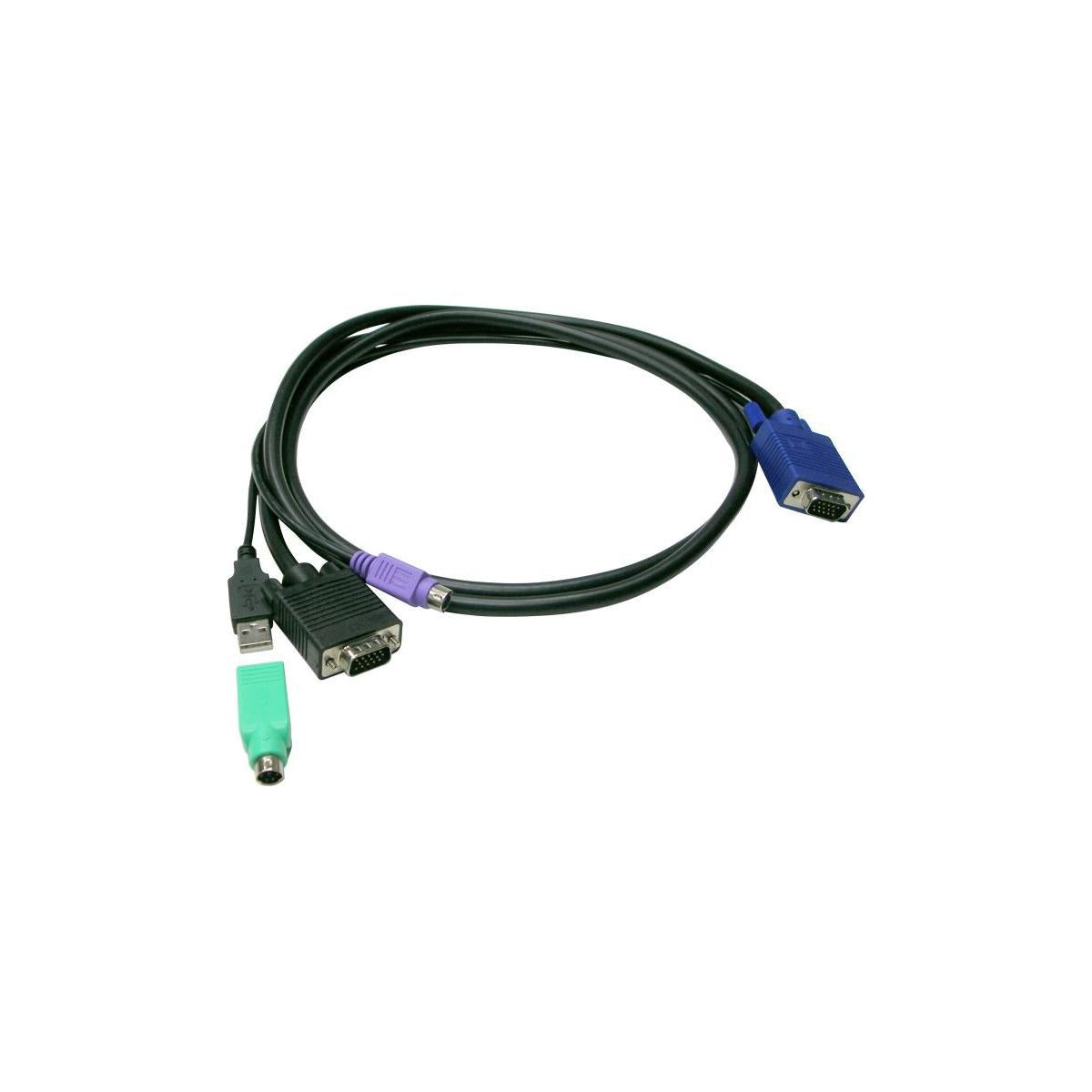 LevelOne ACC-3201 cavo per tastiera, video e mouse Nero 1,8 m