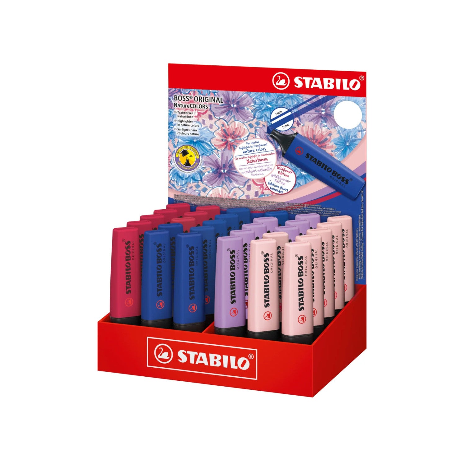 Stabilo Boss Original Naturecolors Wildflowers Edition Espositore Da 30 Evidenziatori