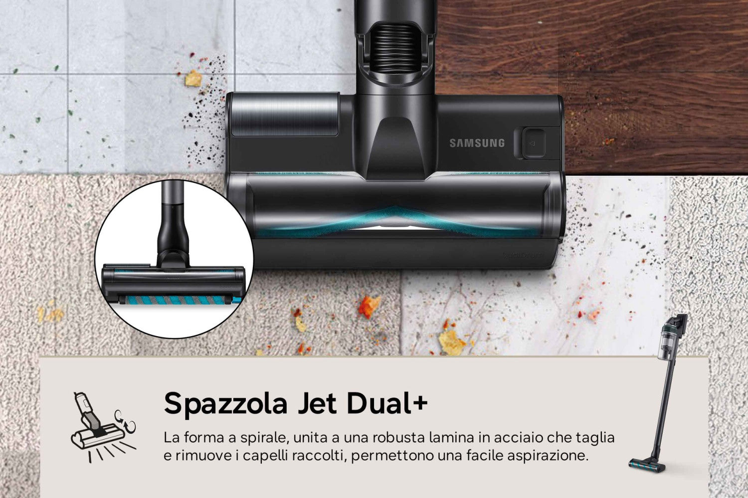 Samsung Aspirapolvere senza filo Jet 85S Complete 250W VS70H25WFT