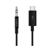 Belkin RockStar 3.5mm Audio Cable with USB-C Connector cavo audio USB C Nero