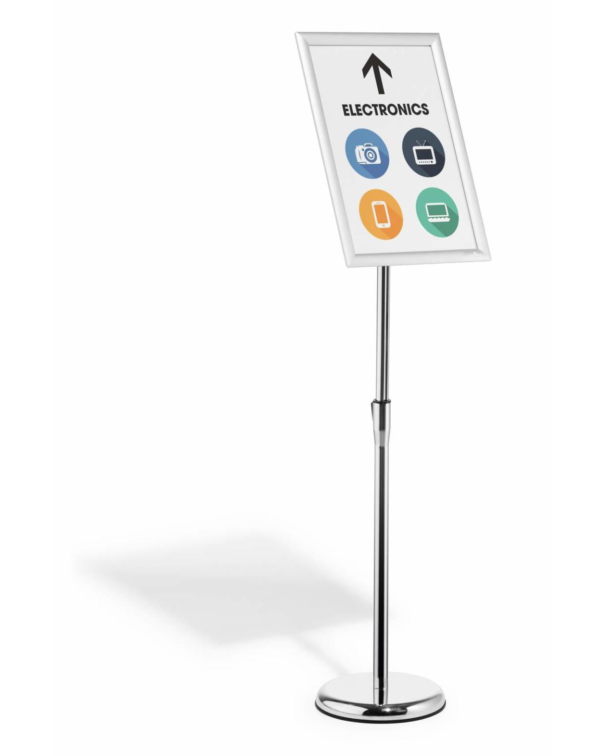 Durable 479923 stand informativo e supporto per brochure A3 Alluminio, Plastica, Acciaio Argento
