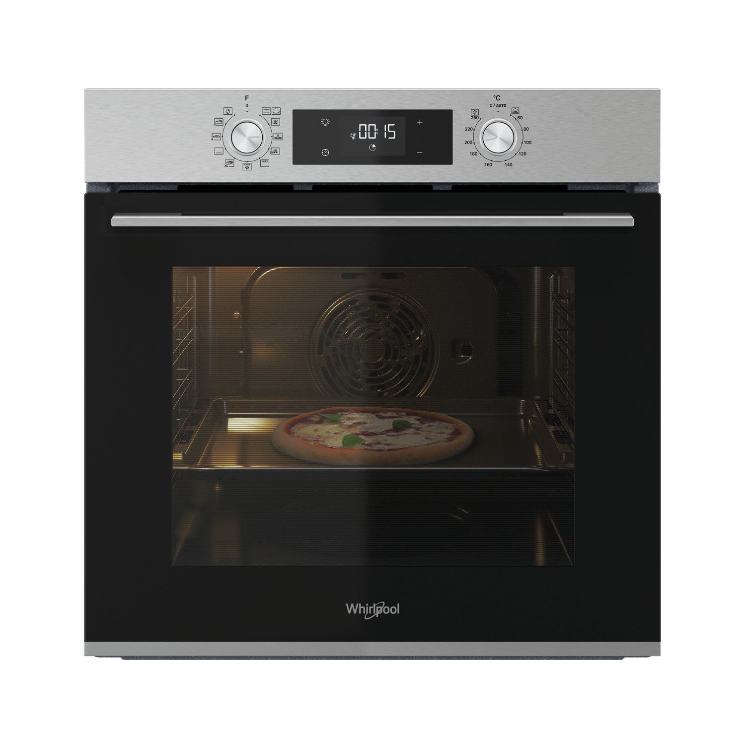 Whirlpool OMK58HU0X forno 71 L Nero, Acciaio inox