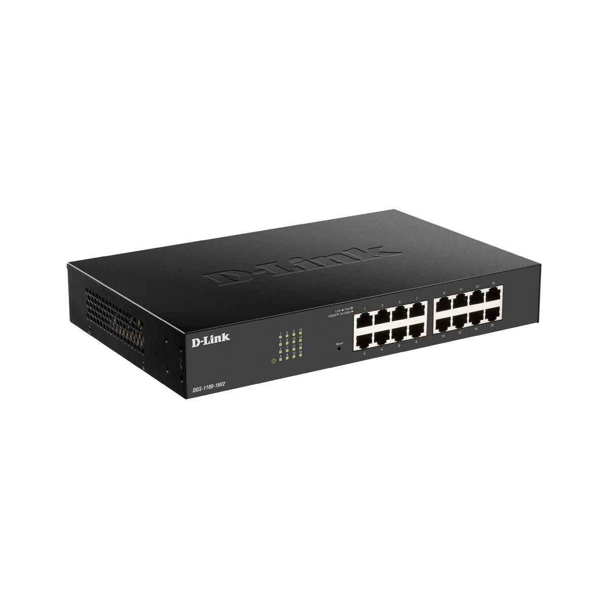 D-Link DGS-1100-16V2 Gestito L2 Gigabit Ethernet (10/100/1000) Nero