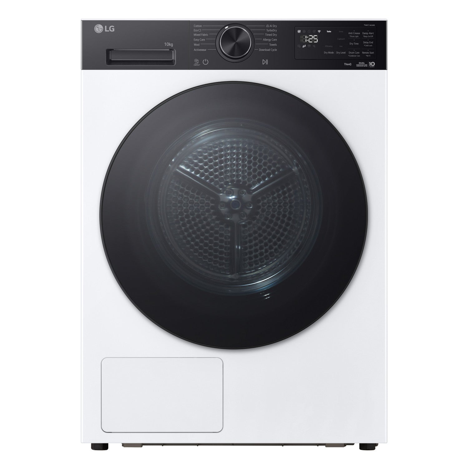 LG RNX5009TKB Asciugatrice Intelligente AI Dry 9 kg Classe B Bianco/Nero