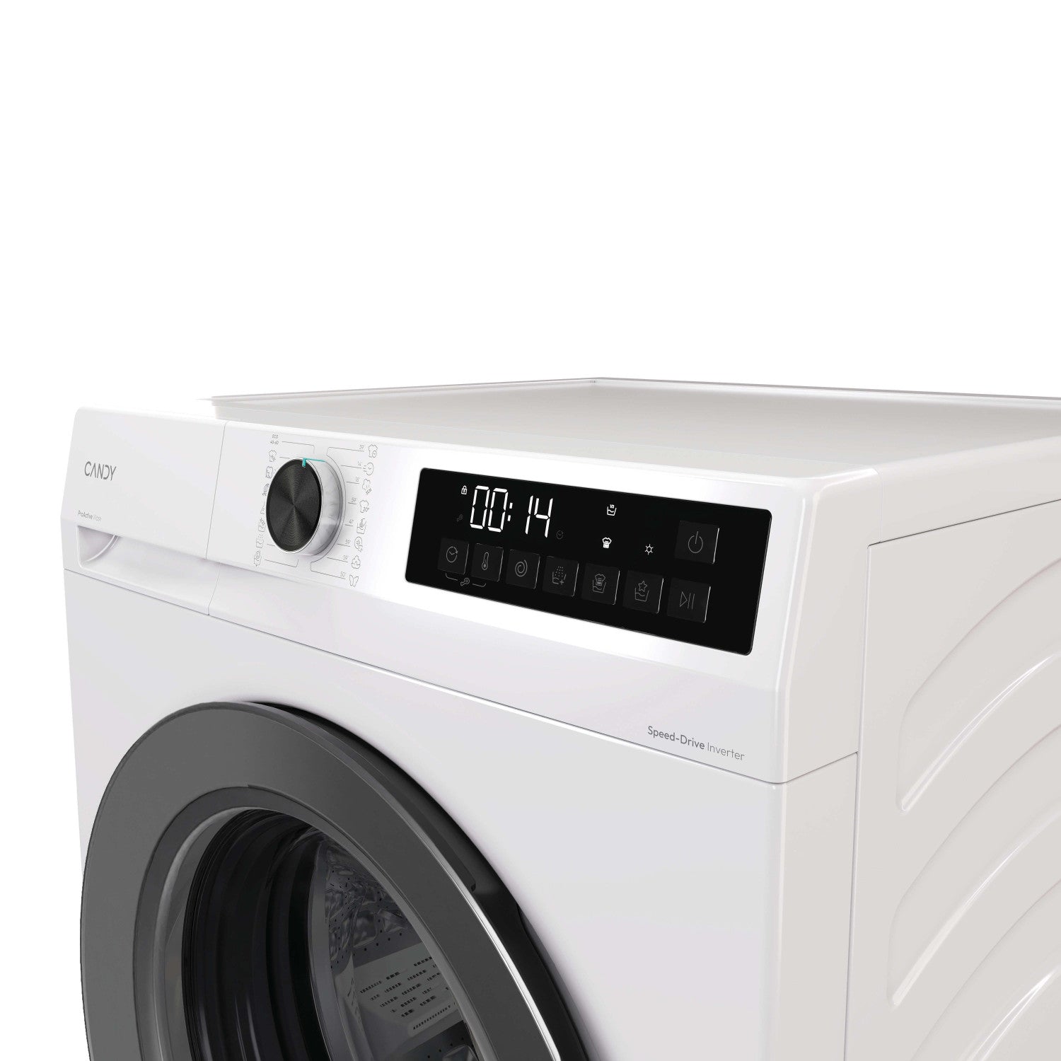 Candy ProWash 300, Lavasciuga Slim 8 5 KG, 10 più efficente della classe A, 1400 giri, Bianco, Inverter, Fresh Vapor, GWD 485SG6-S
