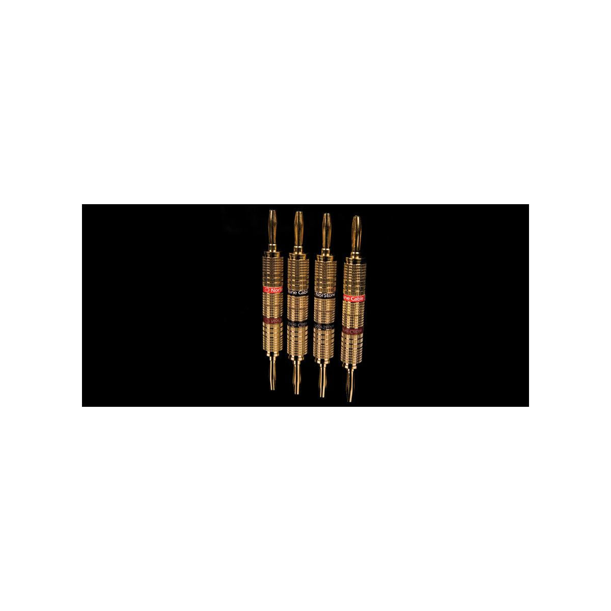 Norstone NORBANX4 - Set of 4 gold-plate banana plugs Oro