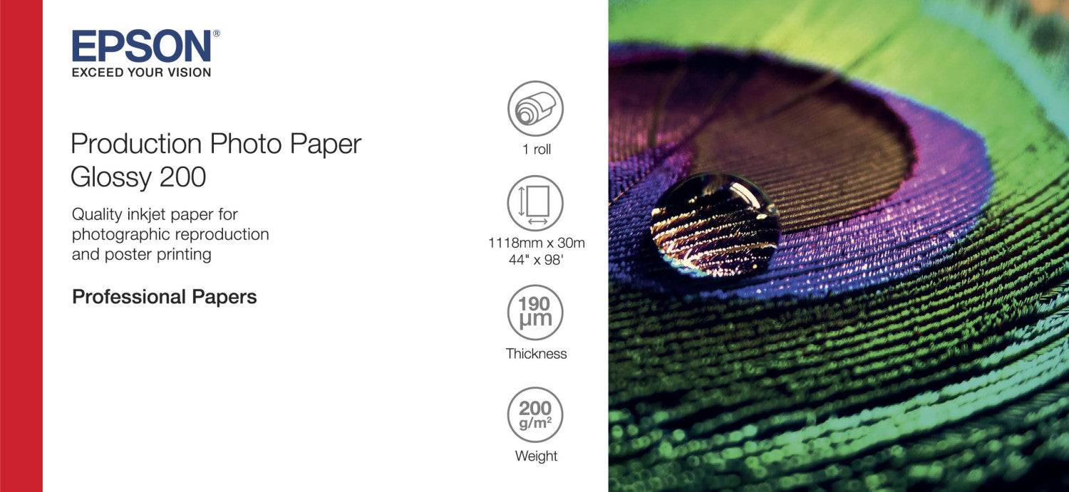 Epson Production Photo Paper Glossy 200 44pollici x 30m