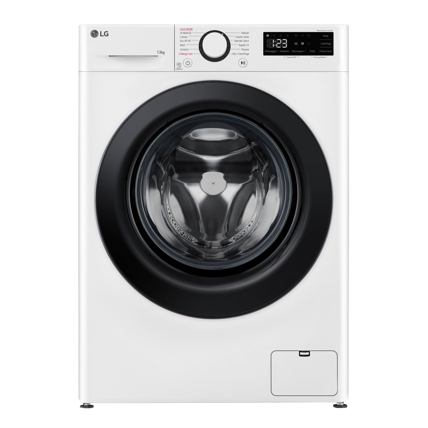 LG F4R3013NSWB Lavatrice 13kg AI DD, Classe A-20 , 1400 giri, Lavaggio a vapore