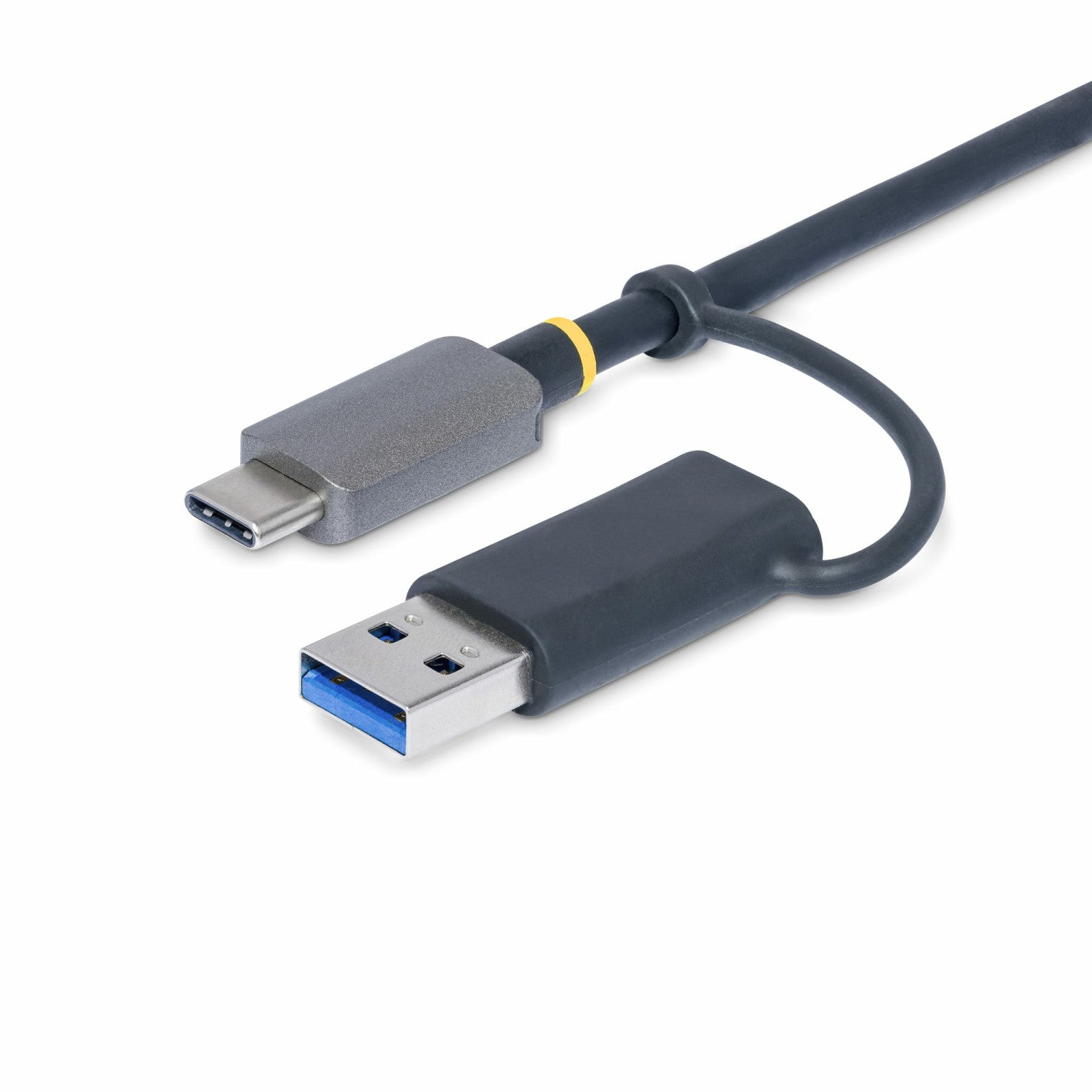 StarTech.com Lettore di schede di memoria multimediale USB 3.0, lettore di schede SD.microSD.CompactFlash, adattatore portatile di schede USB 5Gbps, lettore esterno di schede USB-C con adattatore USB-A collegato