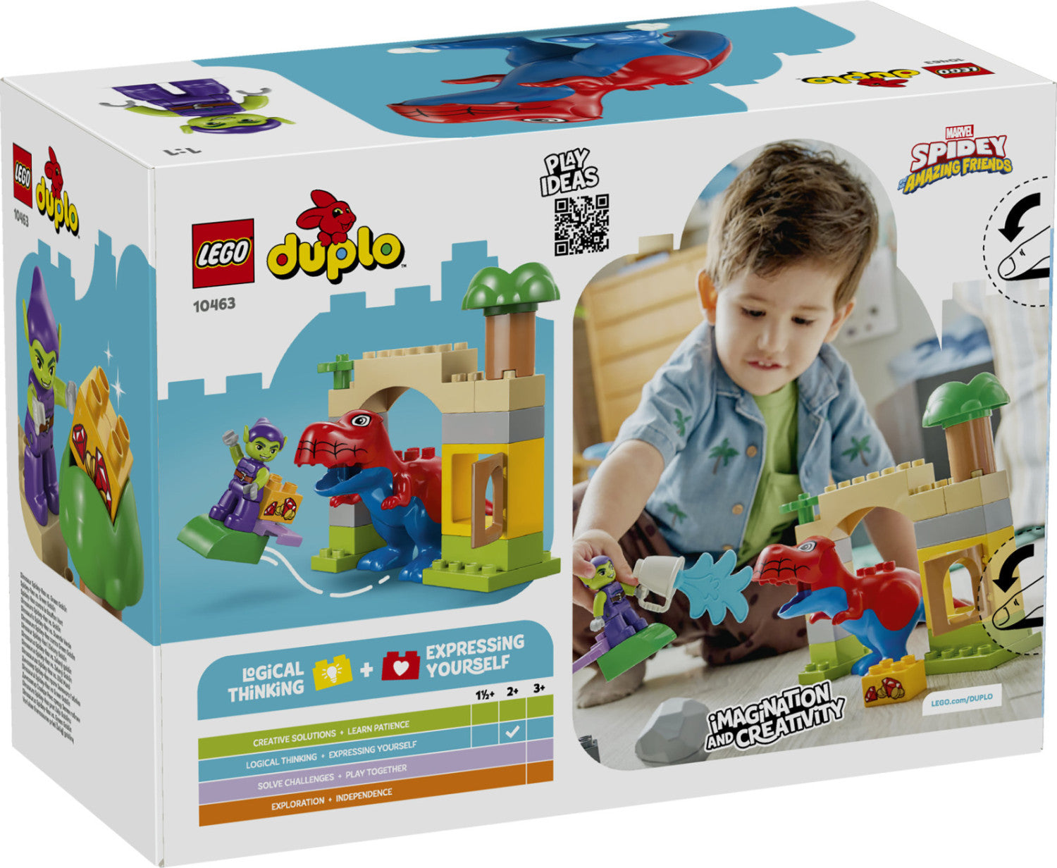 LEGO DUPLO Dinosauro Spidey-Rex vs. Goblin 10463 Set da Costruzione 25 Pezzi per Bambini dai 2 Anni