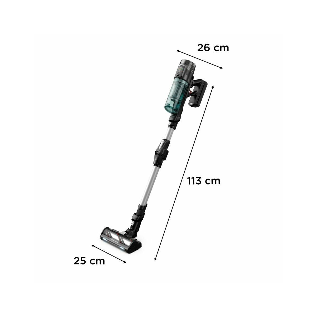 Rowenta RH9A32 Aspirapolvere a bastone 2 in 1 Batteria Secco Senza sacchetto Alluminio Verde