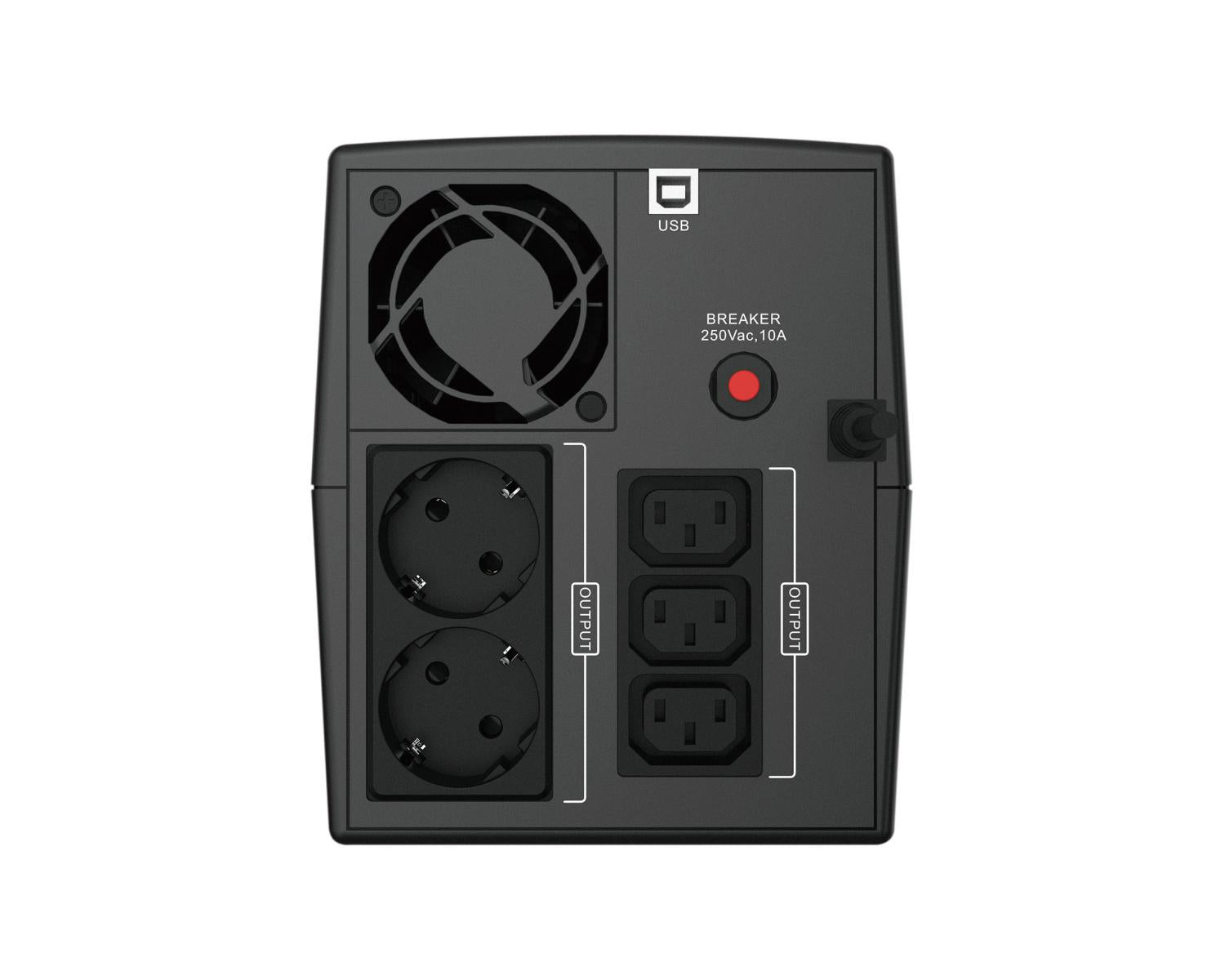 Conceptronic ZEUS03EM gruppo di continuità (UPS) A linea interattiva 1,2 kVA 720 W 5 presa(e) AC