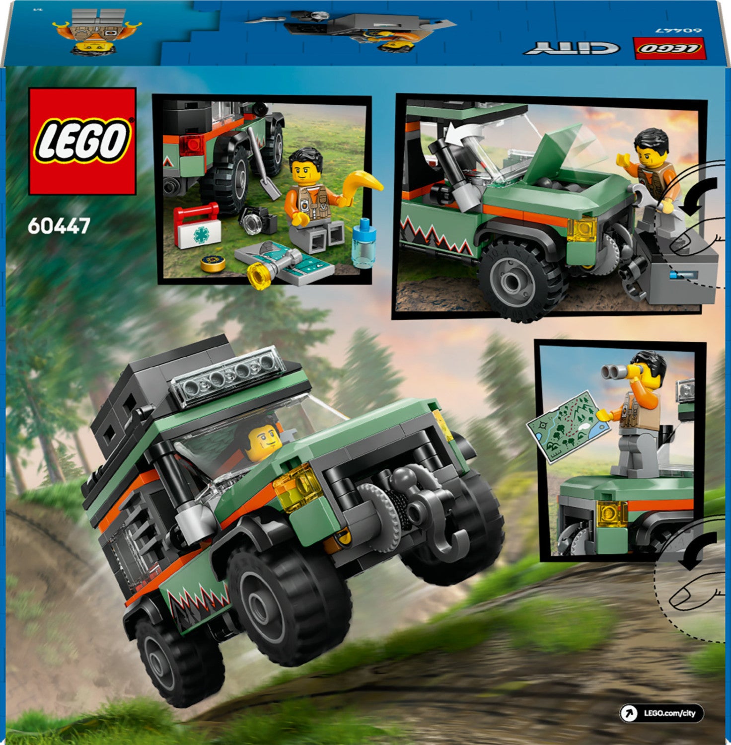 LEGO City Fuoristrada 4x4 di Montagna 60447 Set da Costruzione 6 Anni 221 Pezzi