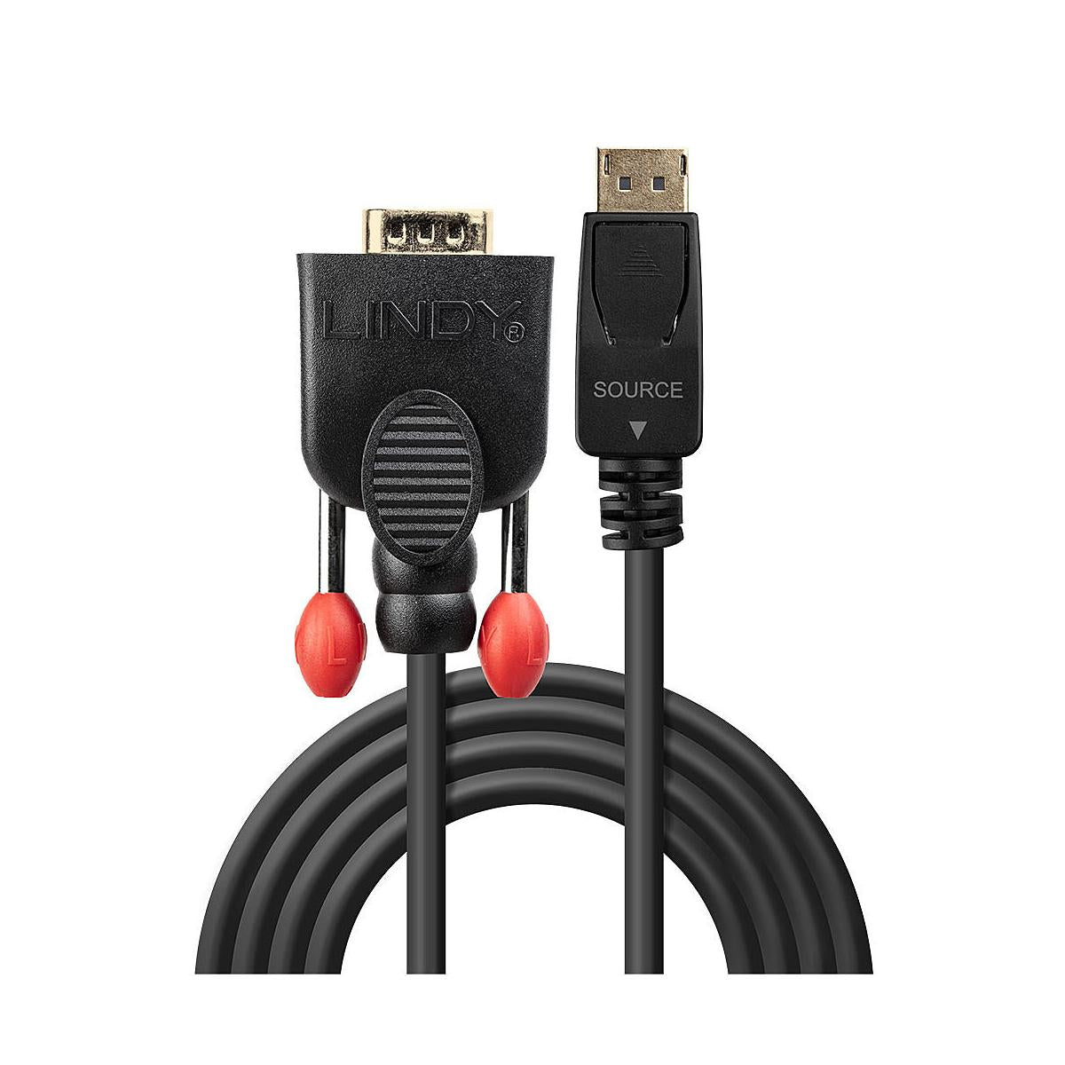 Lindy 41943 cavo e adattatore video 3 m VGA (D-Sub) DisplayPort Nero