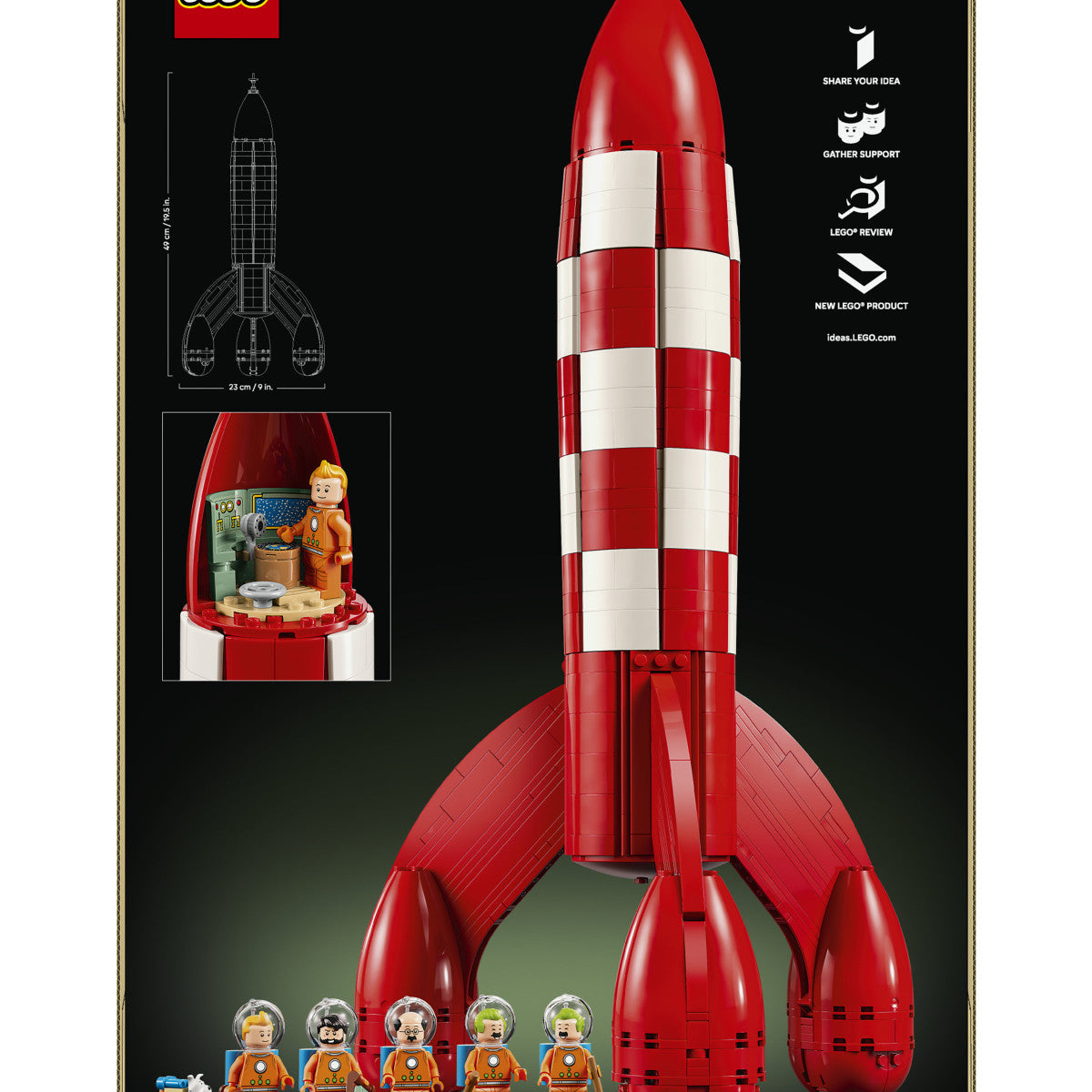 Lego Ideas 21367 Razzo Lunare Di Tintin, 1283 Pezzi, 5 Minifigure, 18