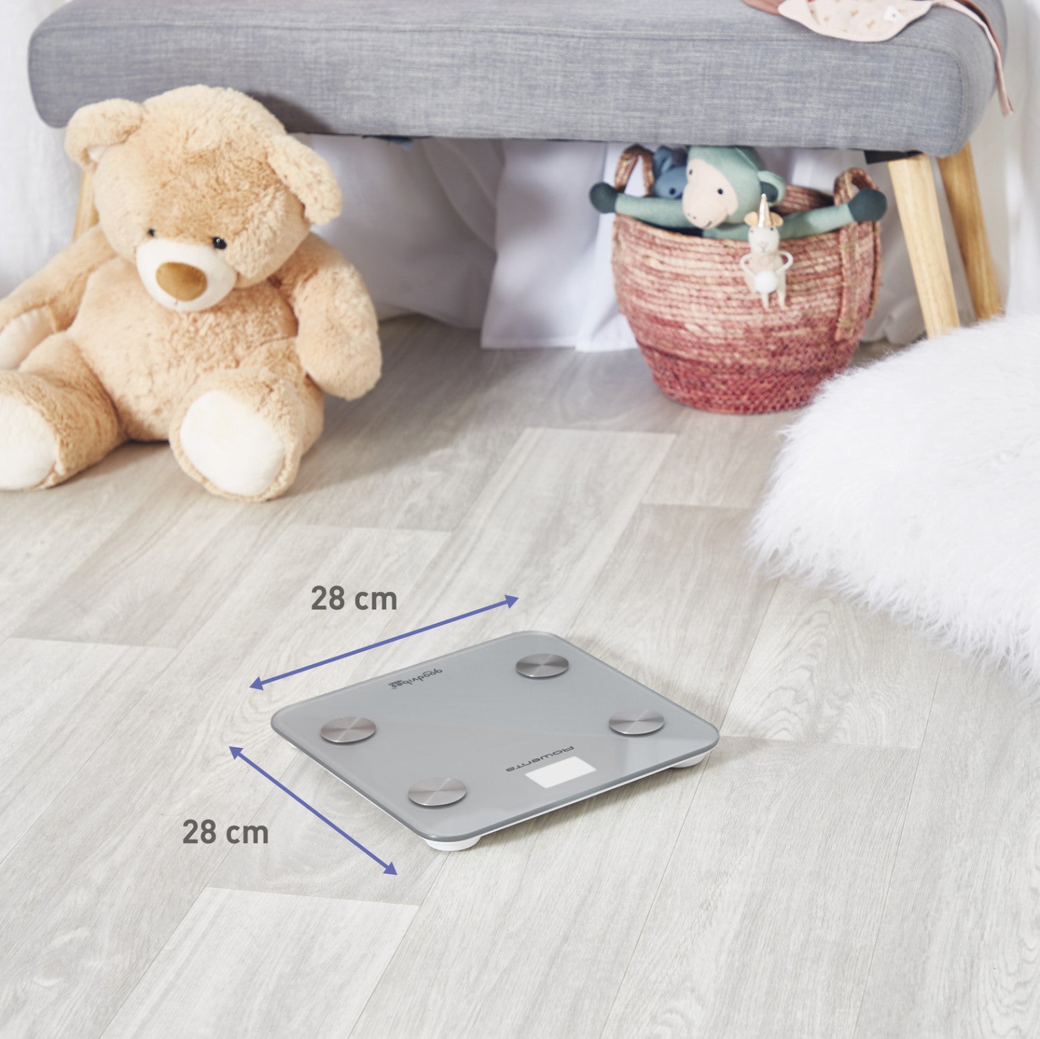 Rowenta Goodvibes LIFE BR9600 Bilancia Pesapersone Elettronica Quadrato Argento