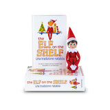 CreativaMente Elf on the Shelf Elfa Femmina Rosso e Bianco in Peluche con Libro Italiano