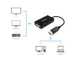 Equip 133441 cavo e adattatore video 0,24 m DisplayPort DVI-D VGA (D-Sub) HDMI Nero