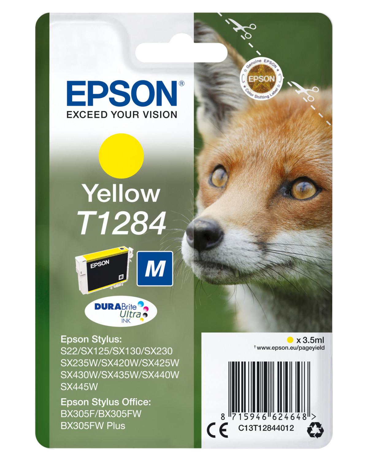 Cartuccia ad Inchiostro Fox Originale Epson EPST1284 Giallo