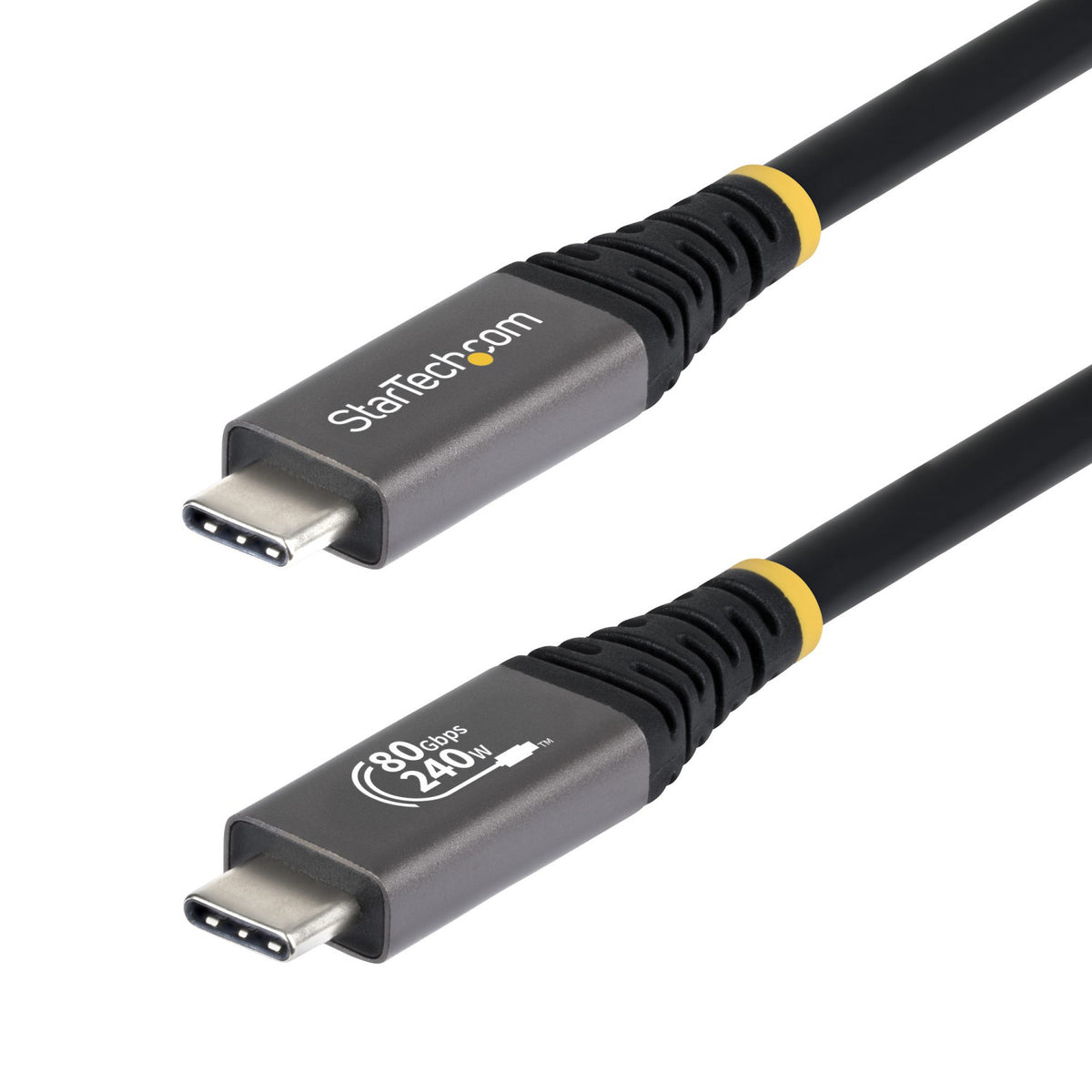 StarTech.com Cavo USB4 da 1,5 m, Cavo USB-C Certificato USB-IF, 80Gbps, PD 240W, 8K 120Hz / 4K 240Hz DP2.1 DP80, Cavetto Tipo-C compatibile Thunderbolt 4