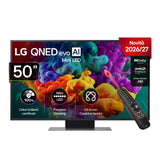 LG QNED evo AI MiniLED 50 pollici Serie QNED87B 50QNED87B6A, 4K, Dolby Vision, Processore α8 Gen3, VRR 144Hz, SMART TV 2026