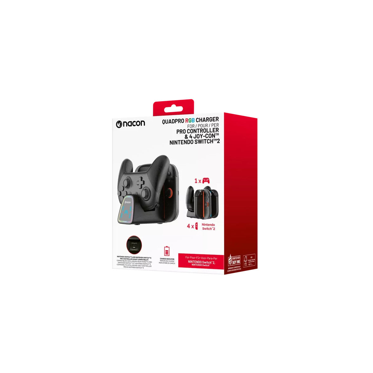 NACON SWITCHNEWCHARGERPRO accessorio di controller da gaming Base di ricarica