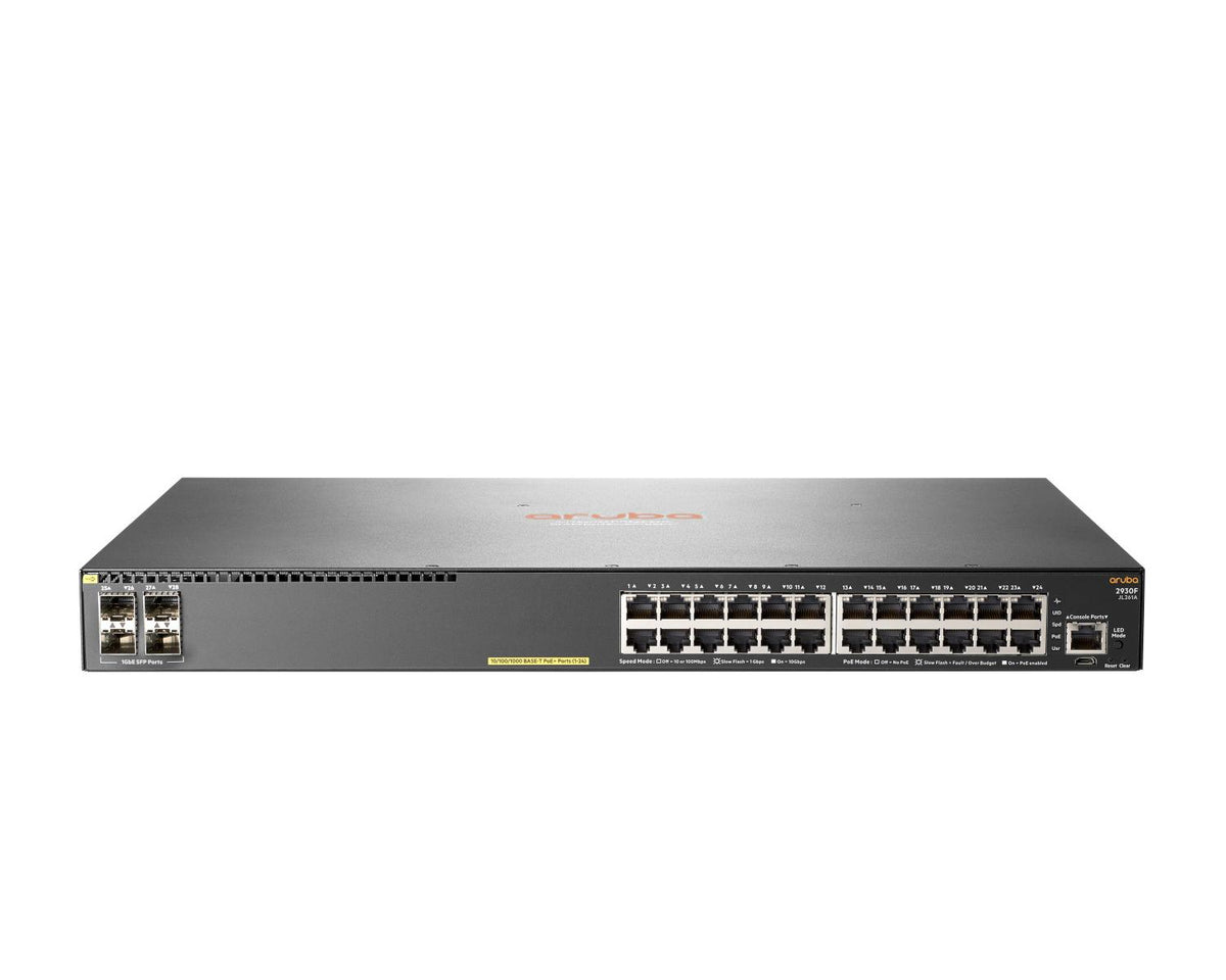 Aruba 2930F 24G PoE 4SFP Gestito L3 Gigabit Ethernet (10/100/1000) Supporto Power over Ethernet (PoE) 1U Grigio