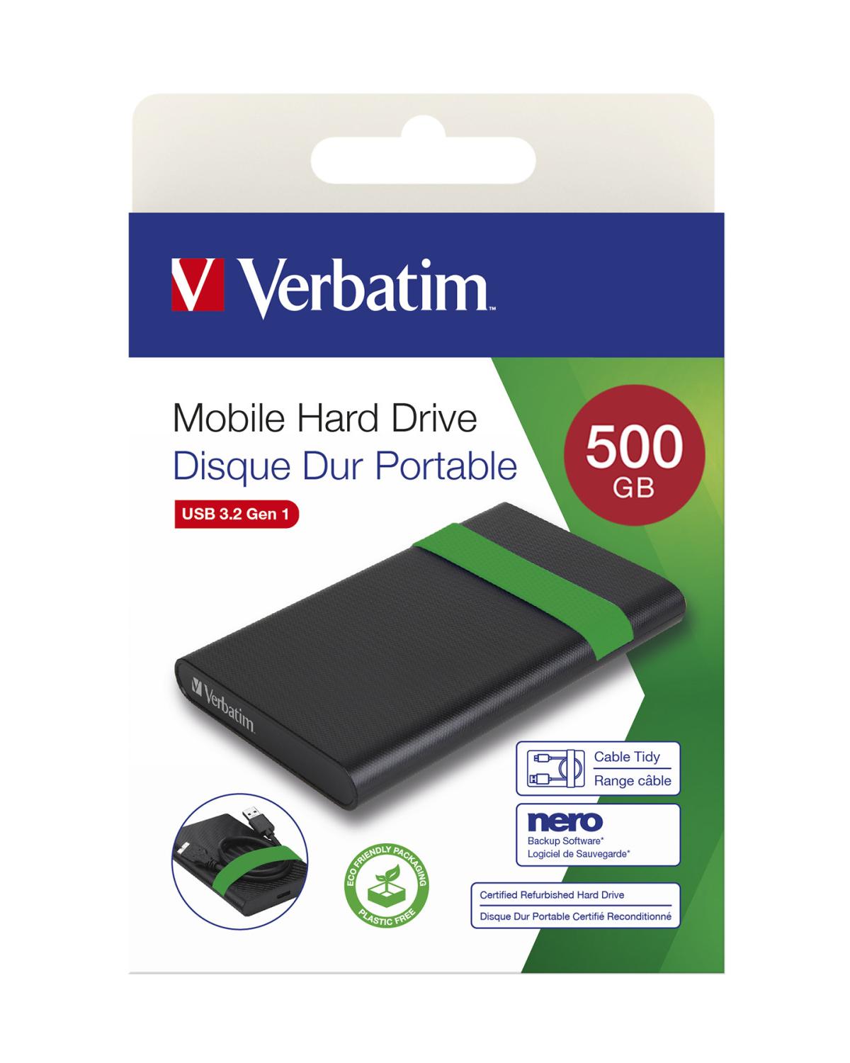 Verbatim 53111 Disco Rigido Esterno 512 GB Nero Verde
