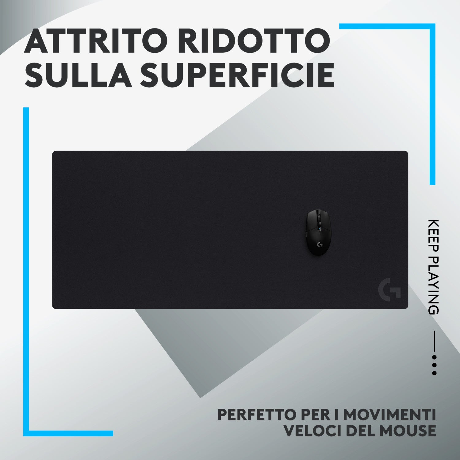 Tappetino Mouse da Gioco da Computer Logitech G 943 000778 G840 Nero