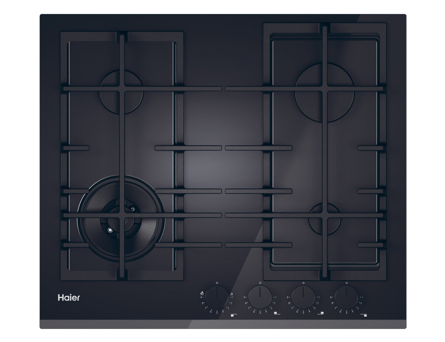 Haier Series 4 HAVG6BF4TB-PB Piano cottura Nero Da incasso 60 cm Gas 4 Fornelli